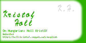 kristof holl business card